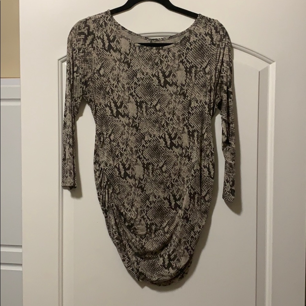 Motherhood Maternity Snakeskin Top, size small